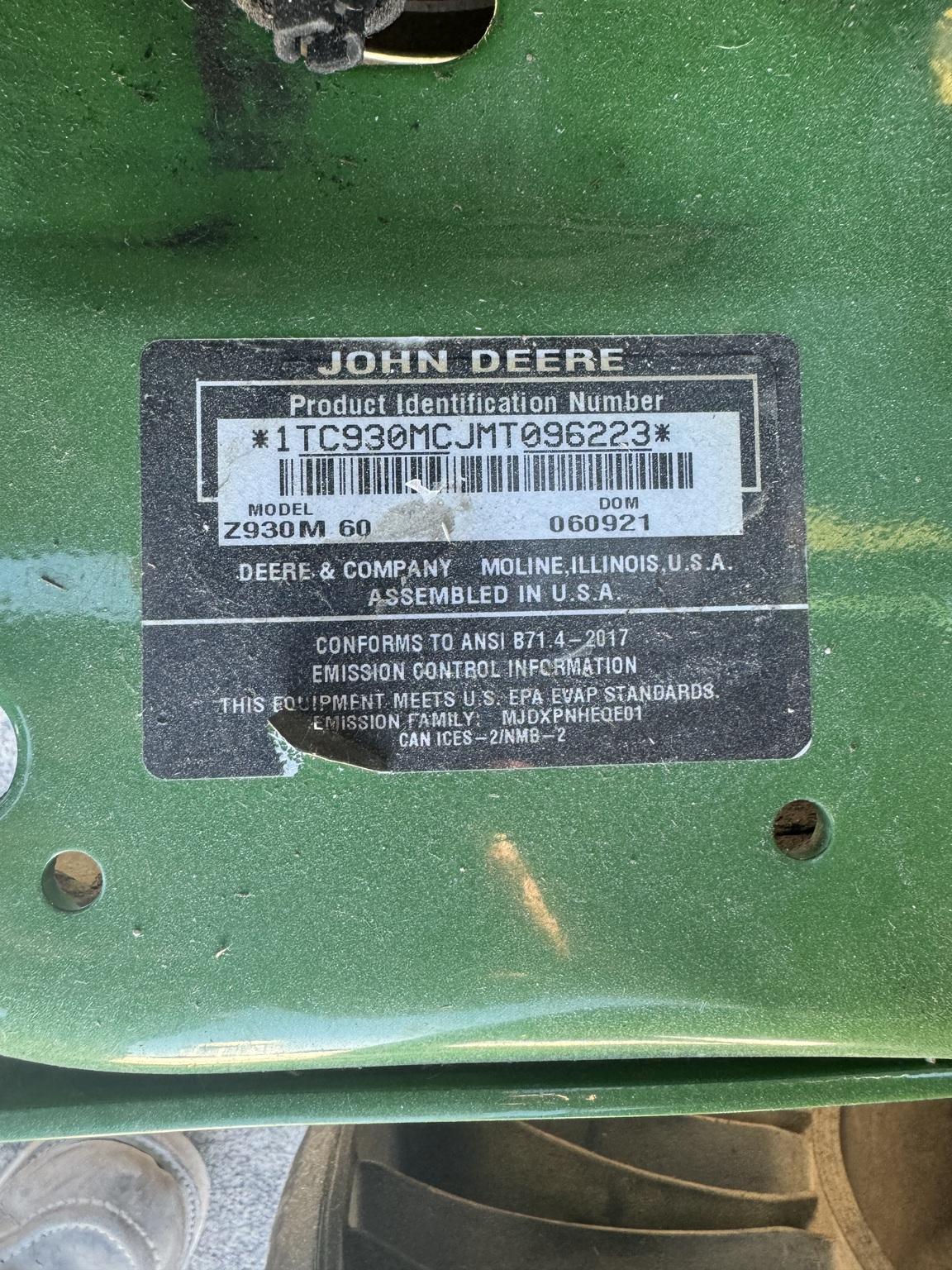 2021 John Deere Z930M