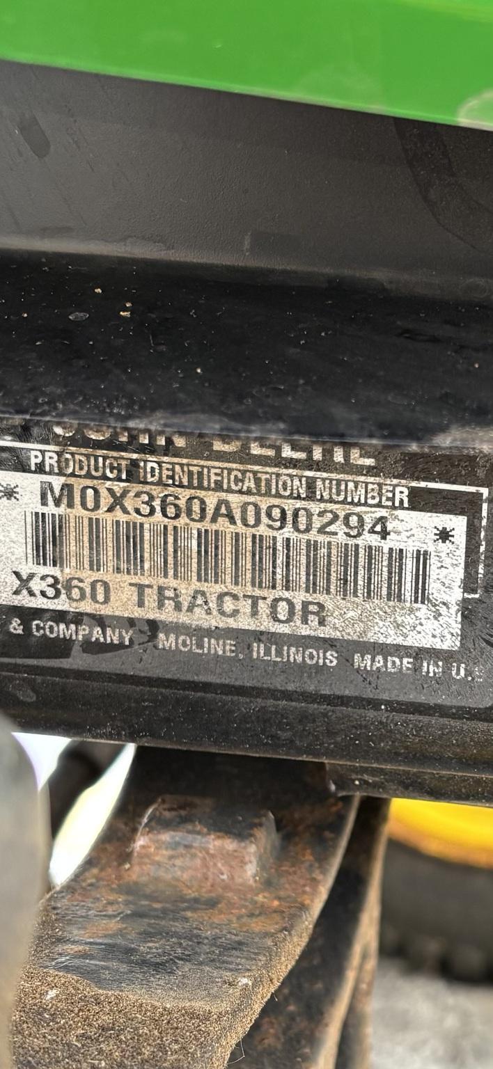 2008 John Deere X360 Image