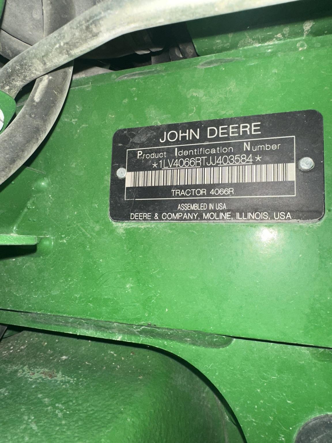 2018 John Deere 4066R