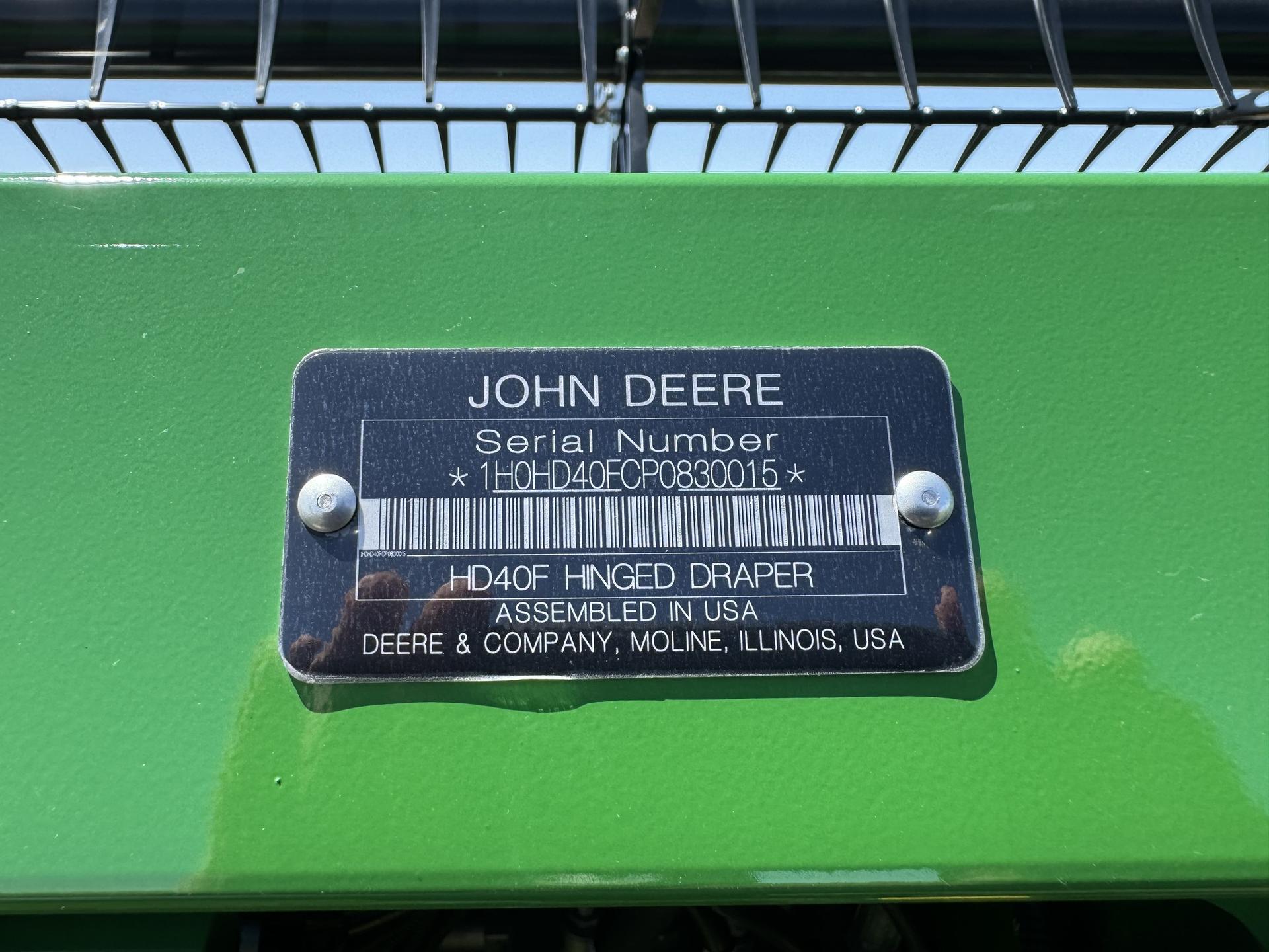 2024 John Deere HD40F