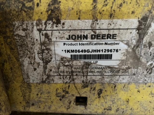 2017 John Deere 649