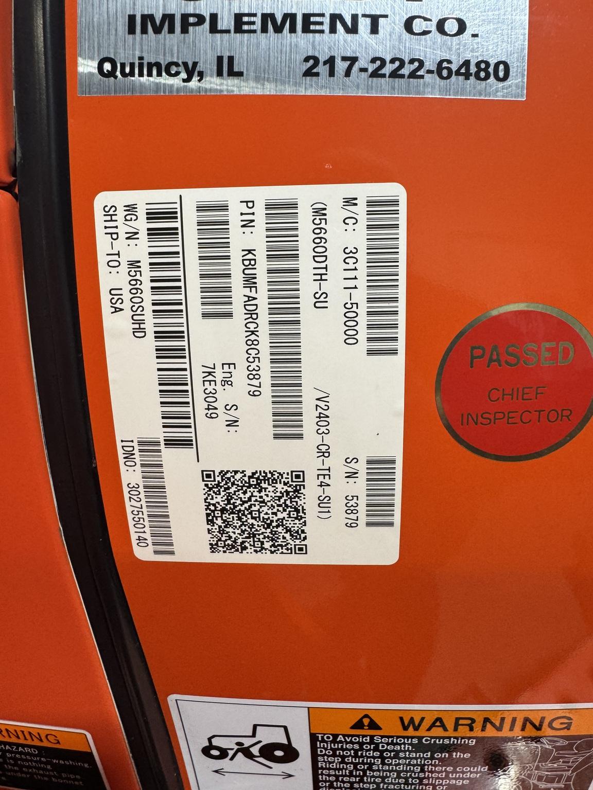 2019 Kubota M5660