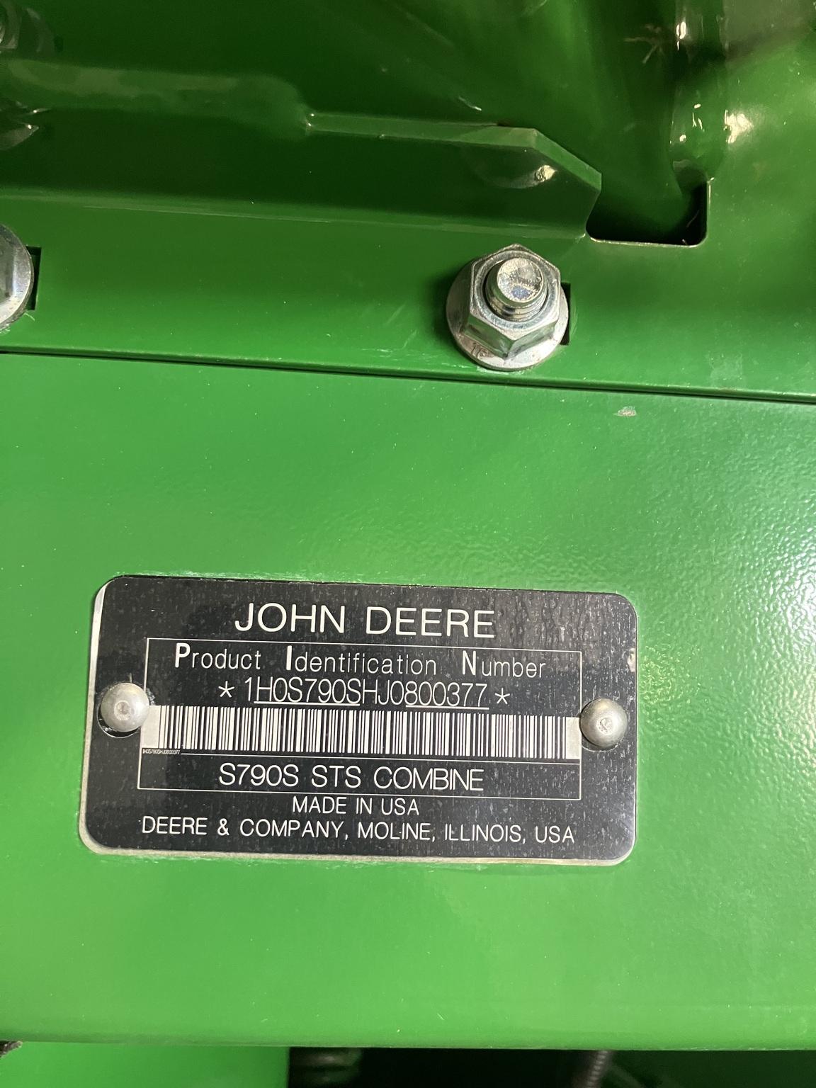 2018 John Deere S790 Image