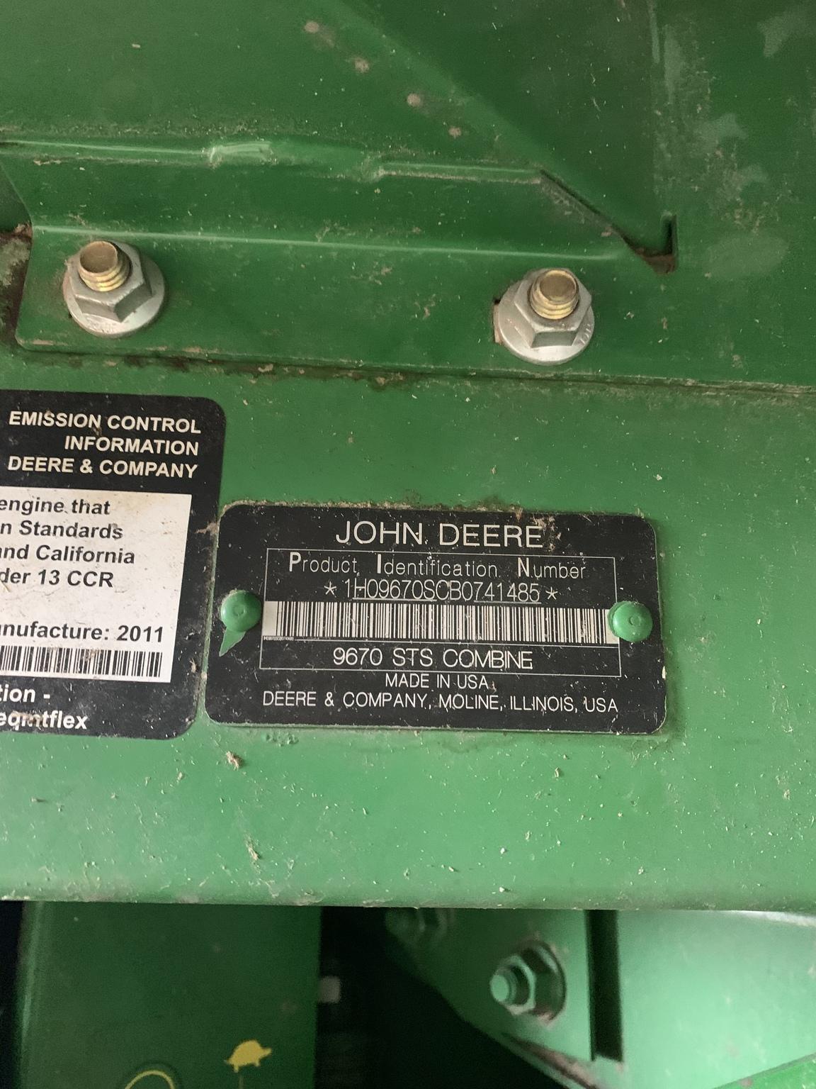 2011 John Deere 9670 STS Image