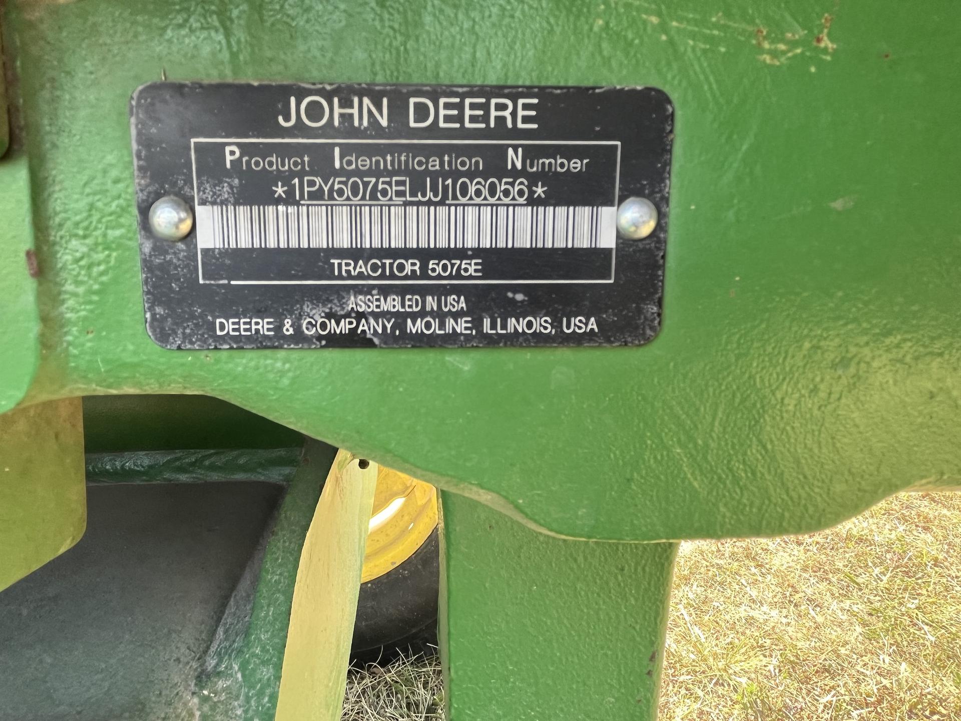 2018 John Deere 5075E