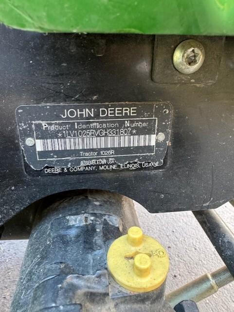 2015 John Deere 1025R