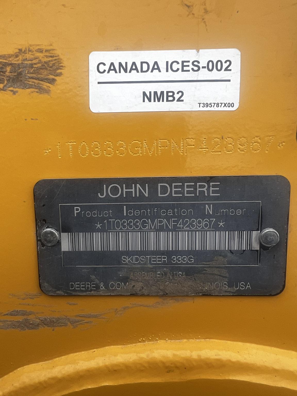 2022 John Deere 333G Image