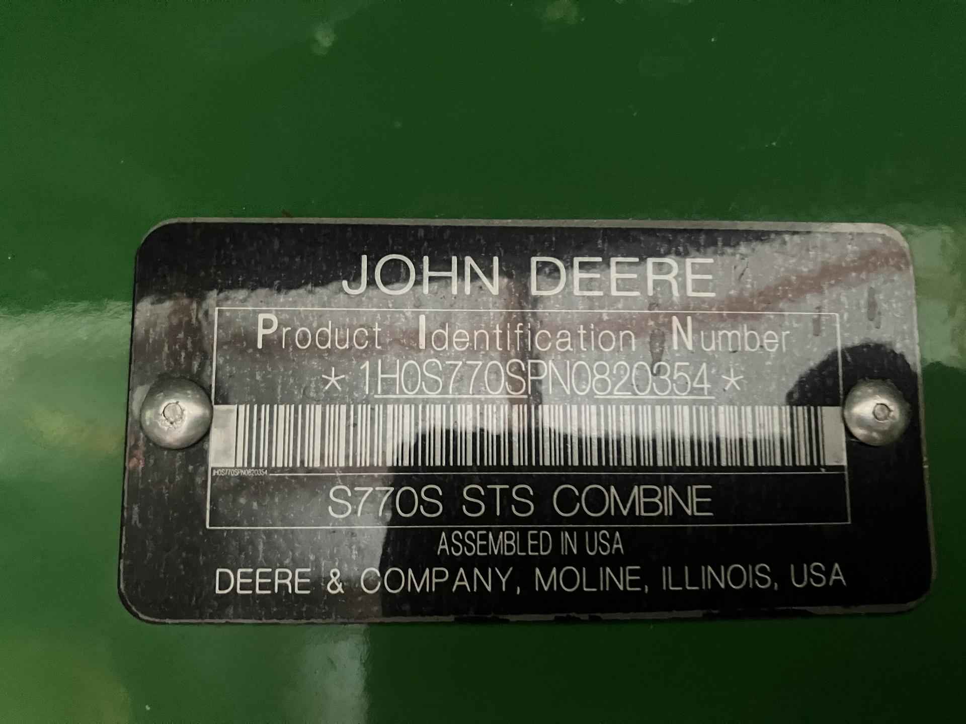 2022 John Deere S770