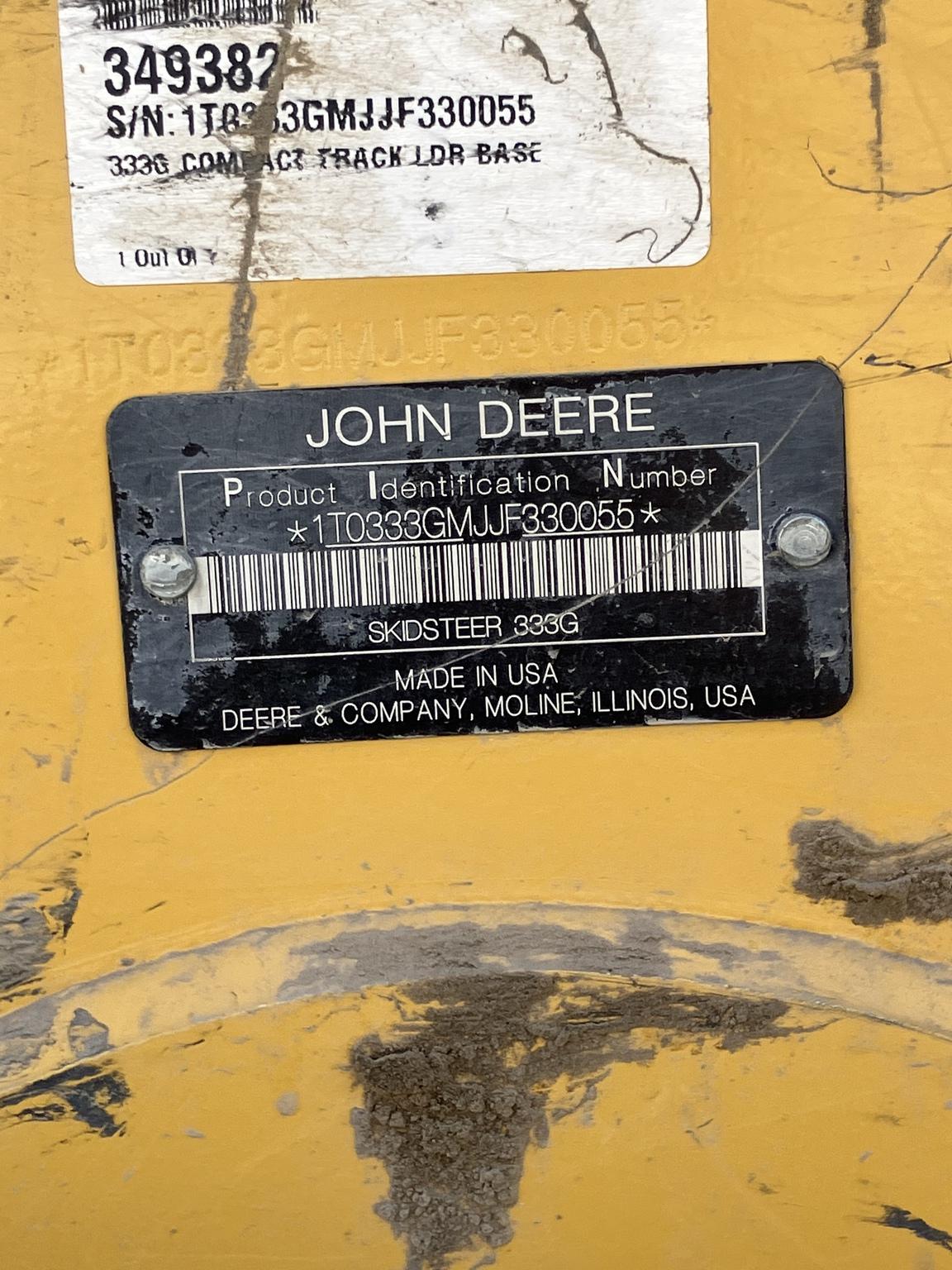 2018 John Deere 333G
