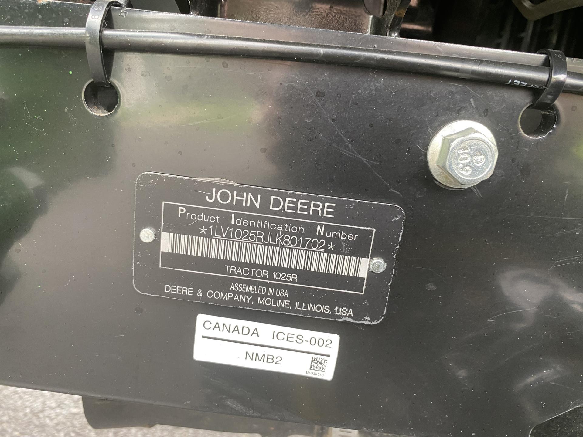 2020 John Deere 1025R