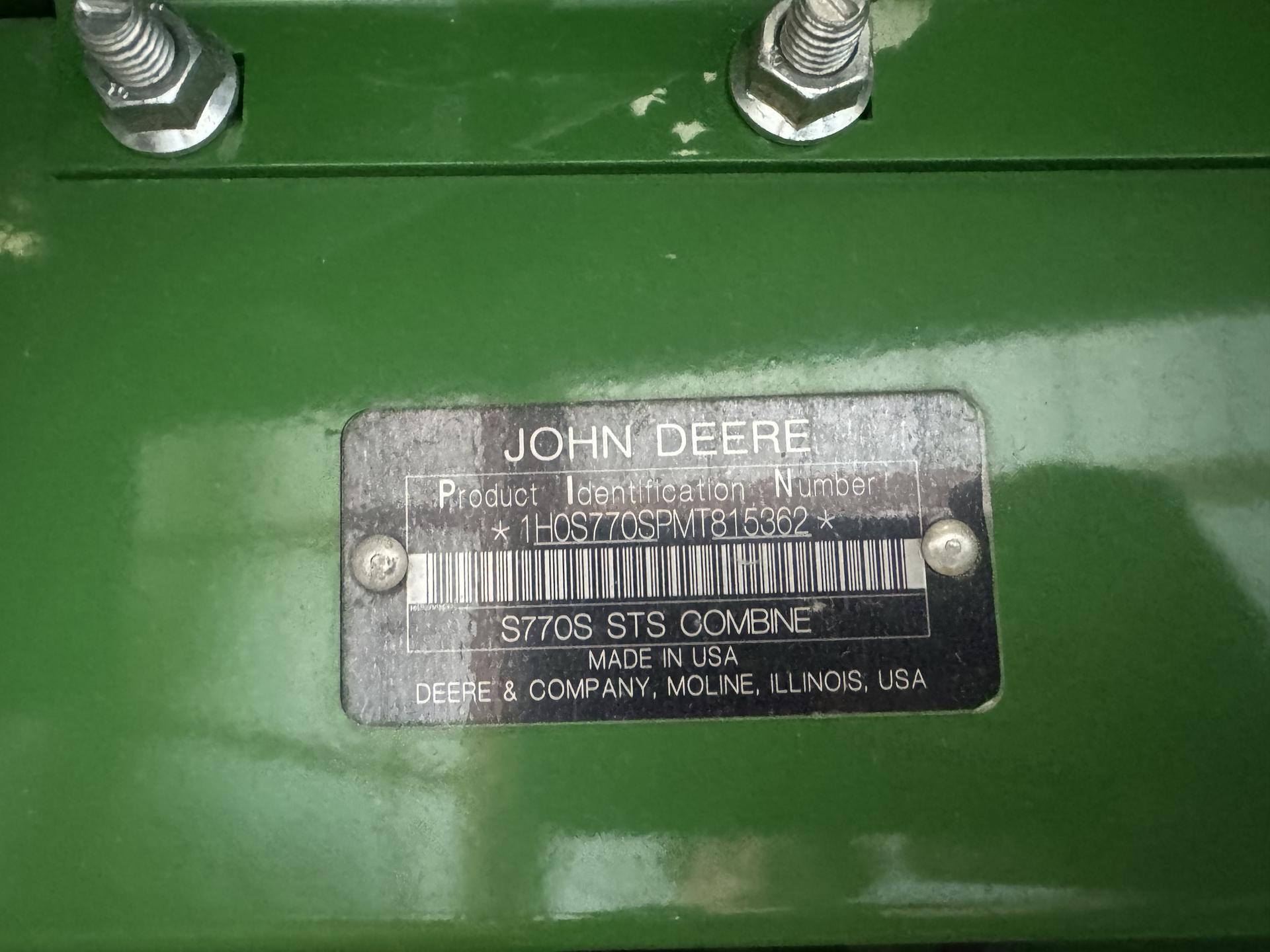 2021 John Deere S770