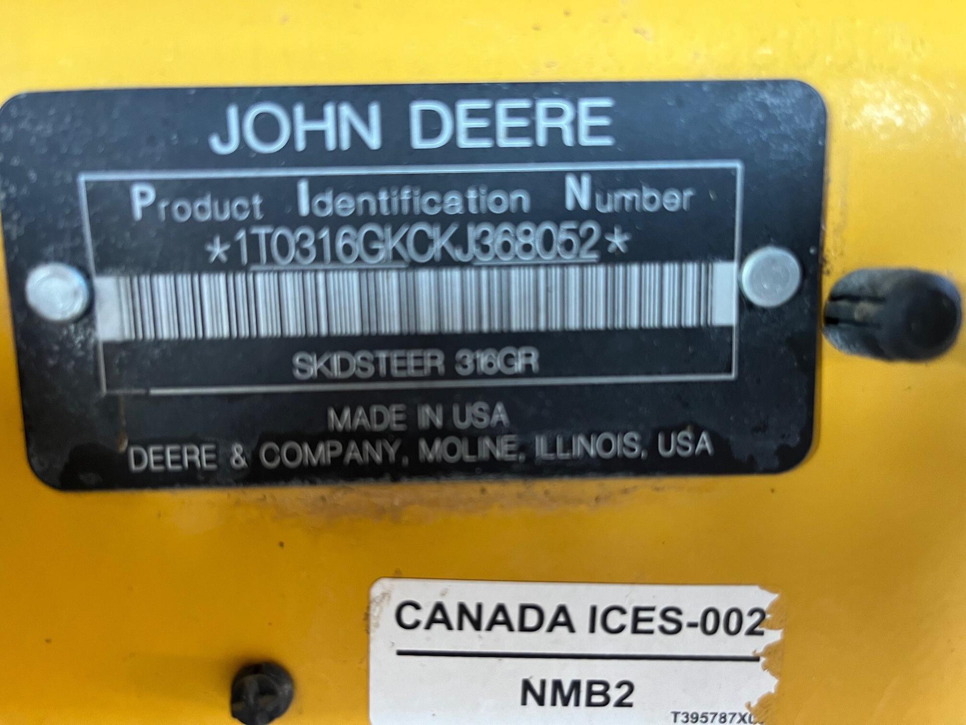 2020 John Deere 316GR