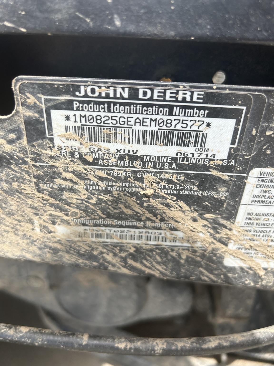 2014 John Deere XUV 825i Power Steering