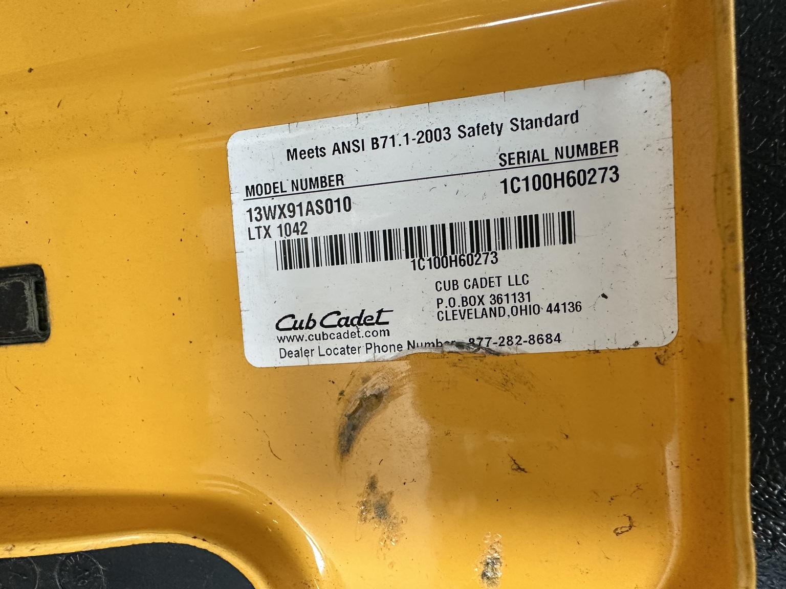 2010 Cub Cadet LTX1042