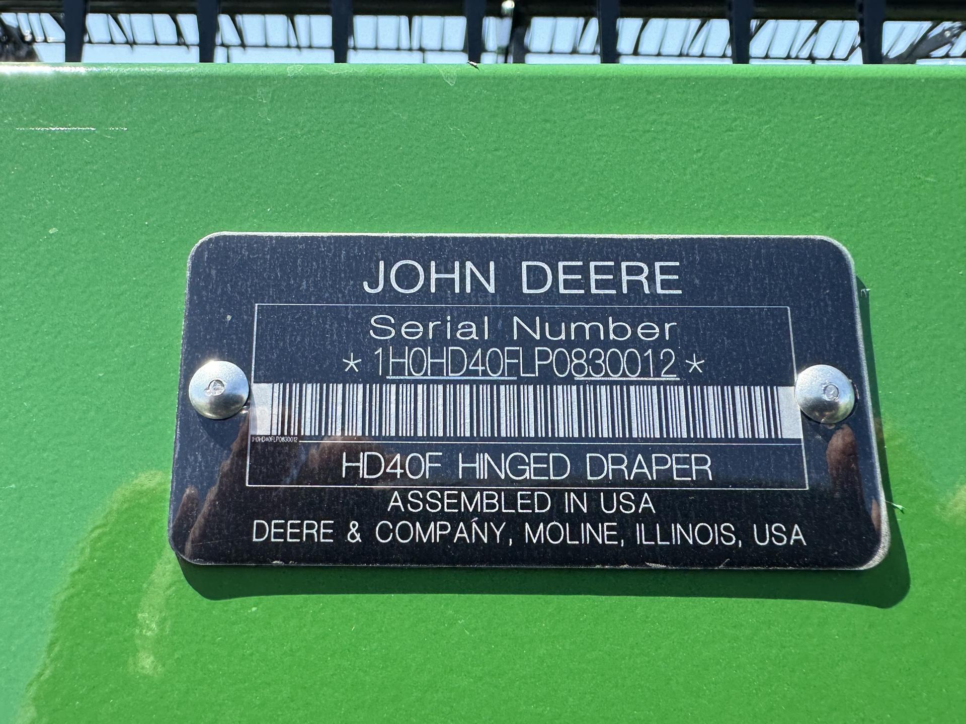 2024 John Deere HD40F