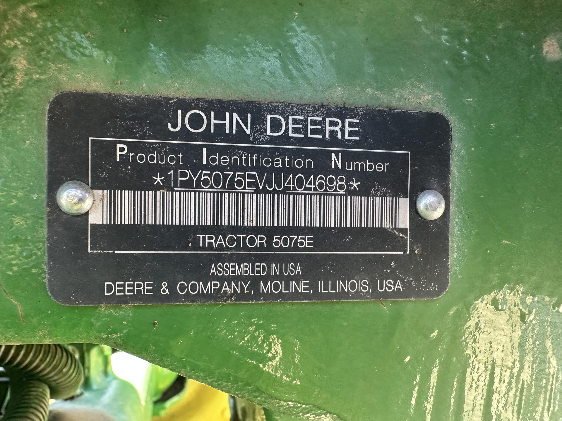 2018 John Deere 5075E