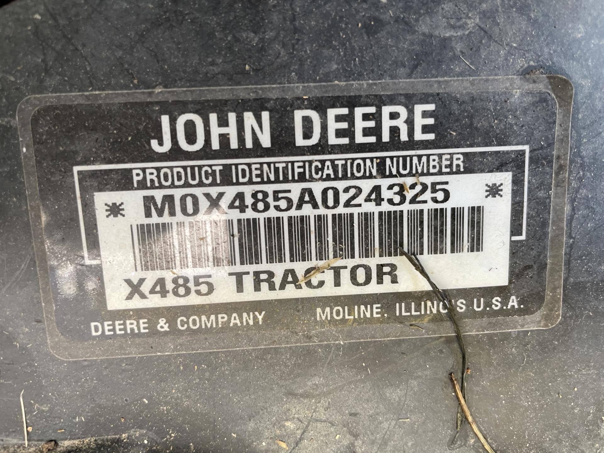 2003 John Deere X485