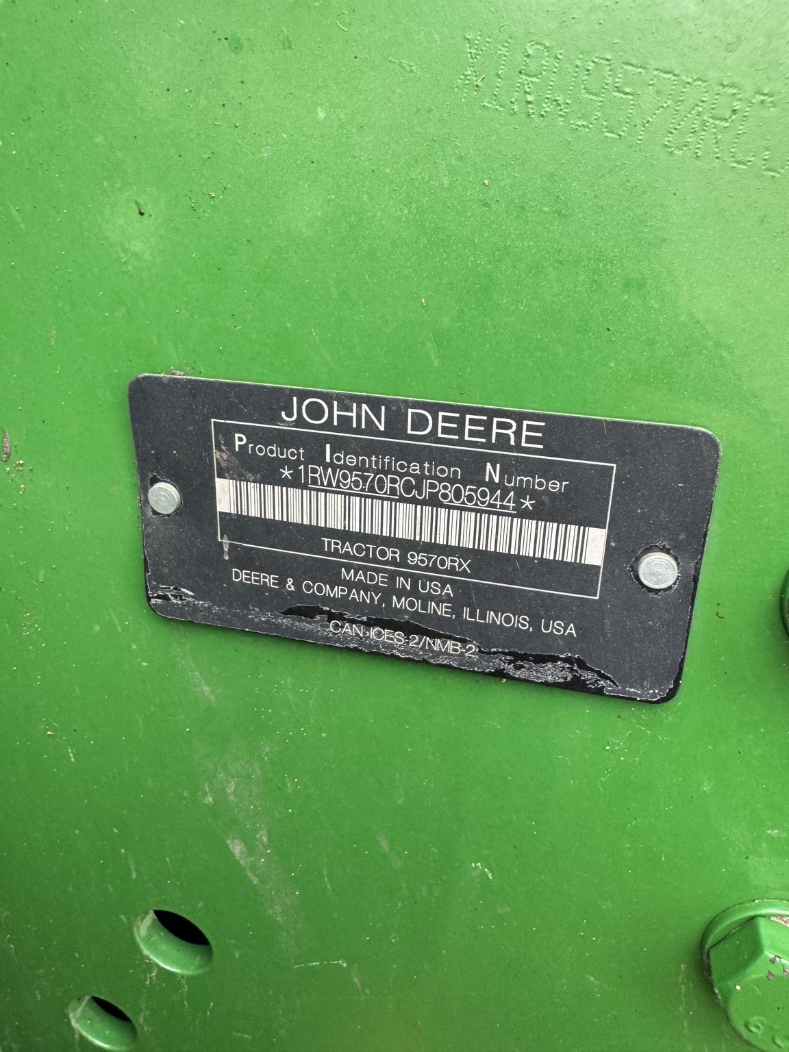 2018 John Deere 9570RX Image