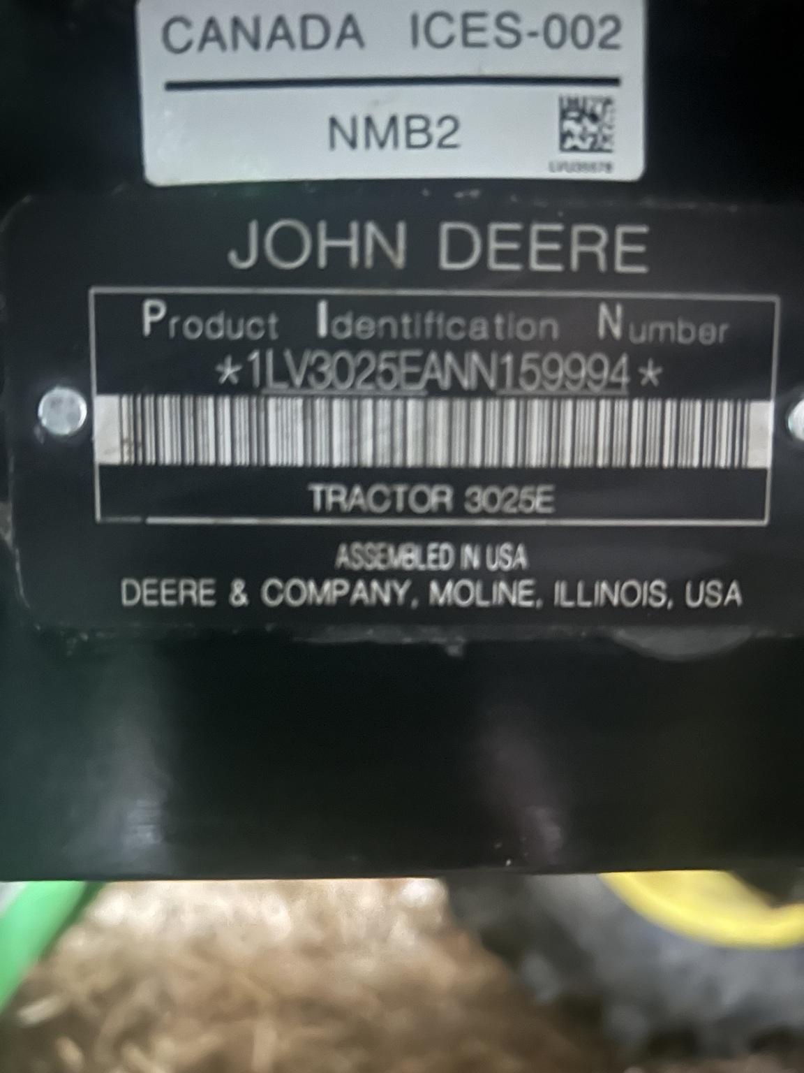 2022 John Deere 3025E Image