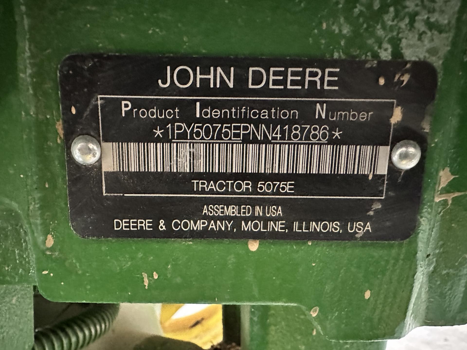 2022 John Deere 5075E Image