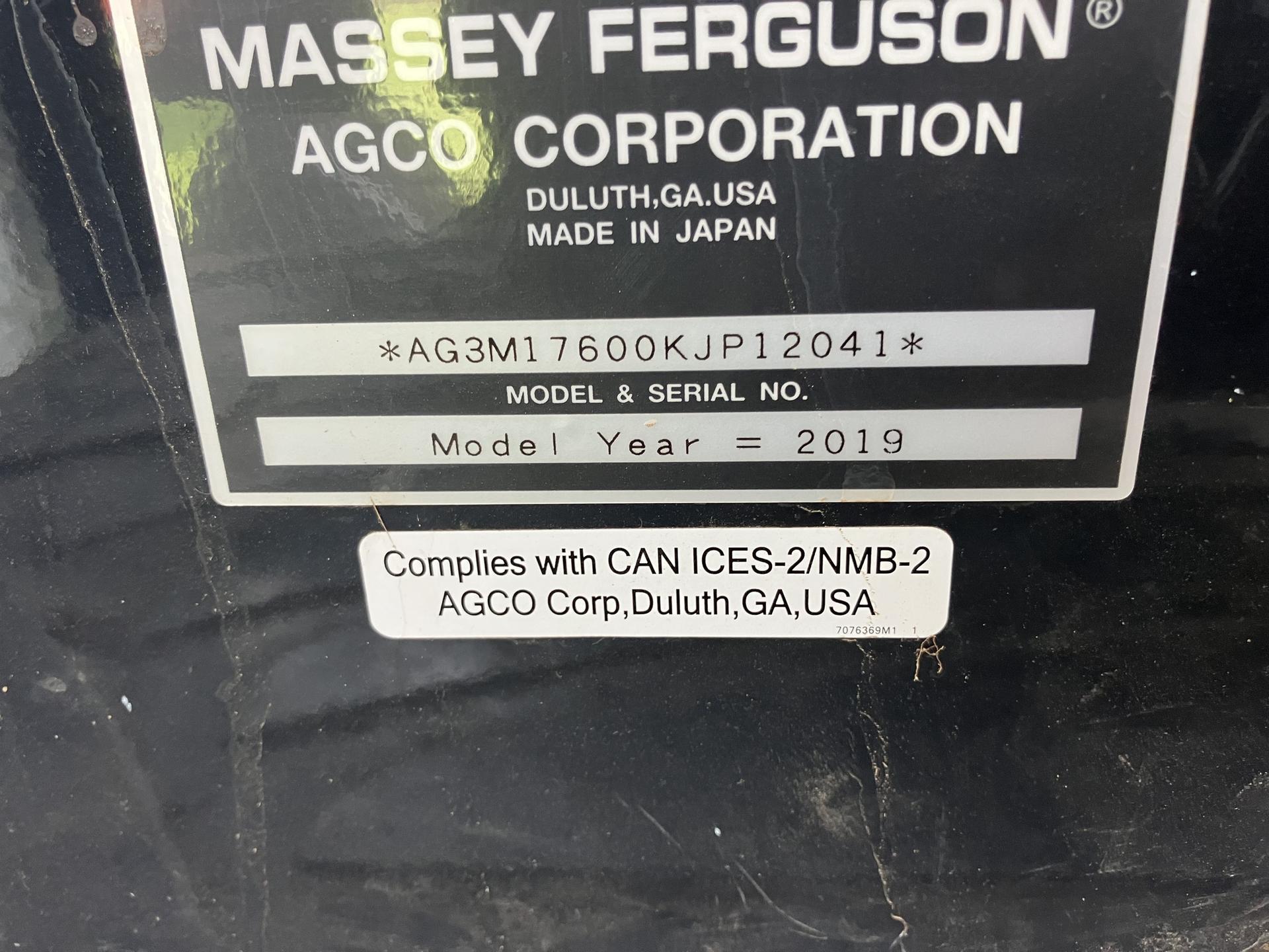 2019 Massey Ferguson 1760M