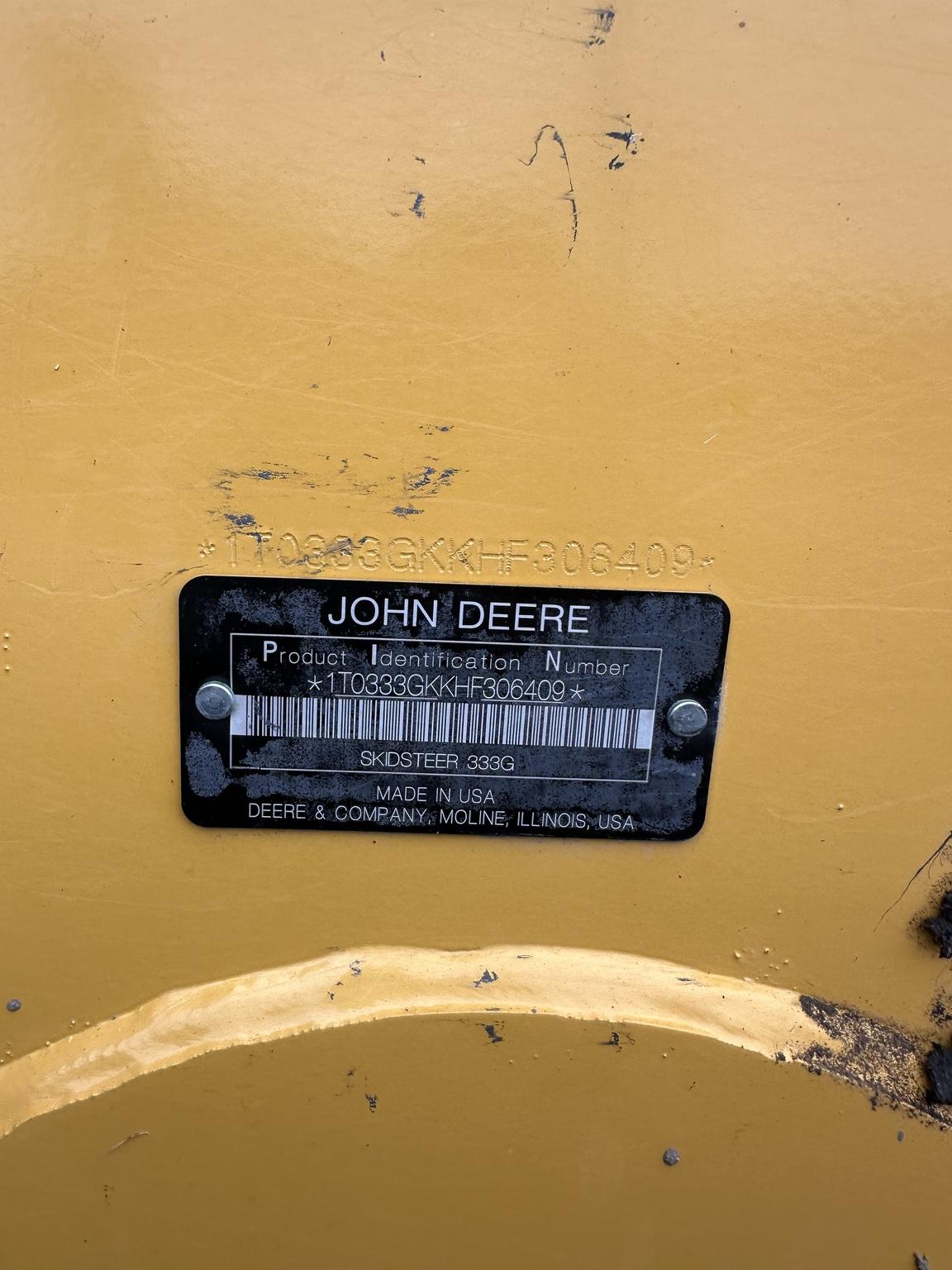 2017 John Deere 333G