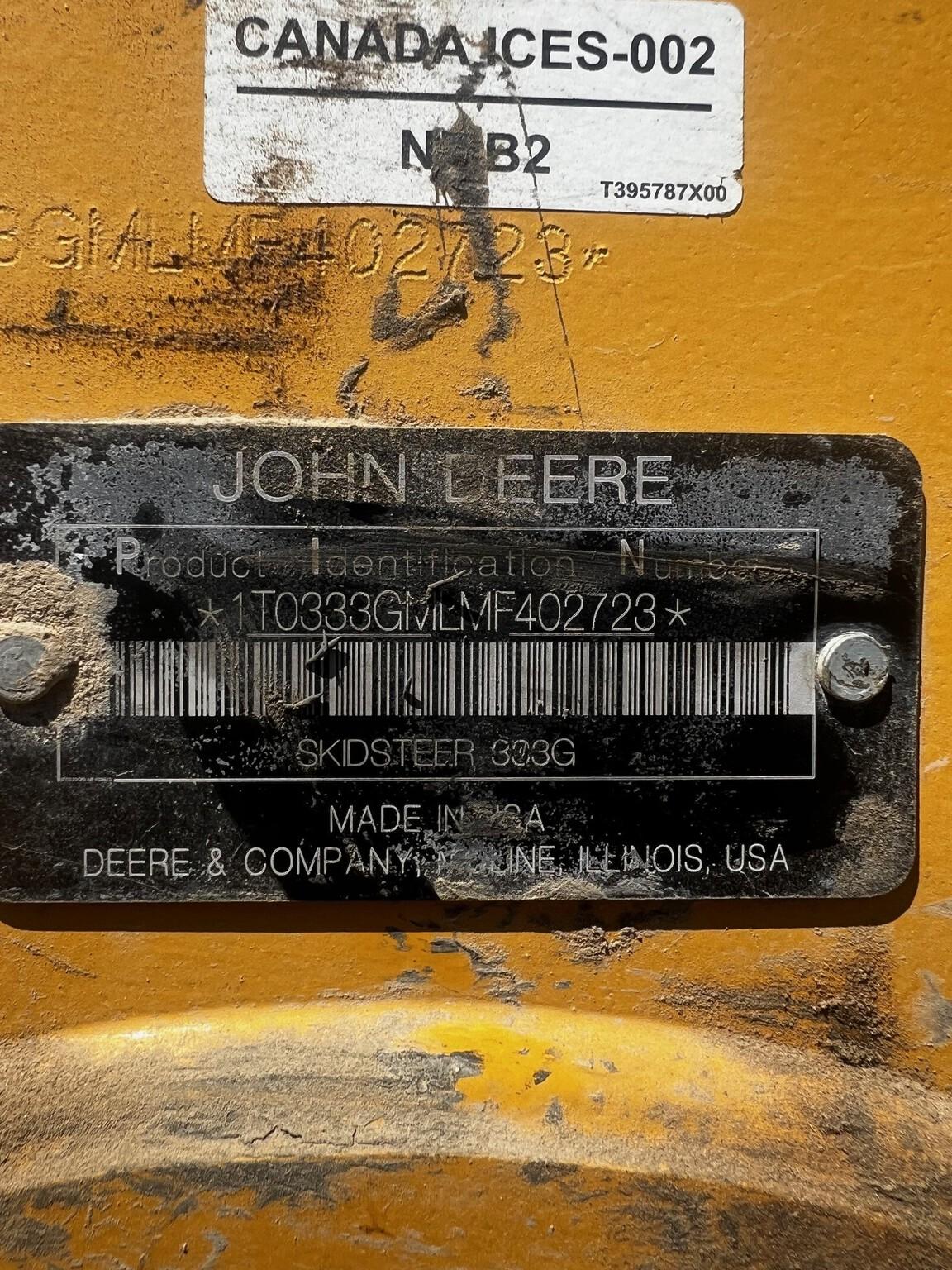 2021 John Deere 333G