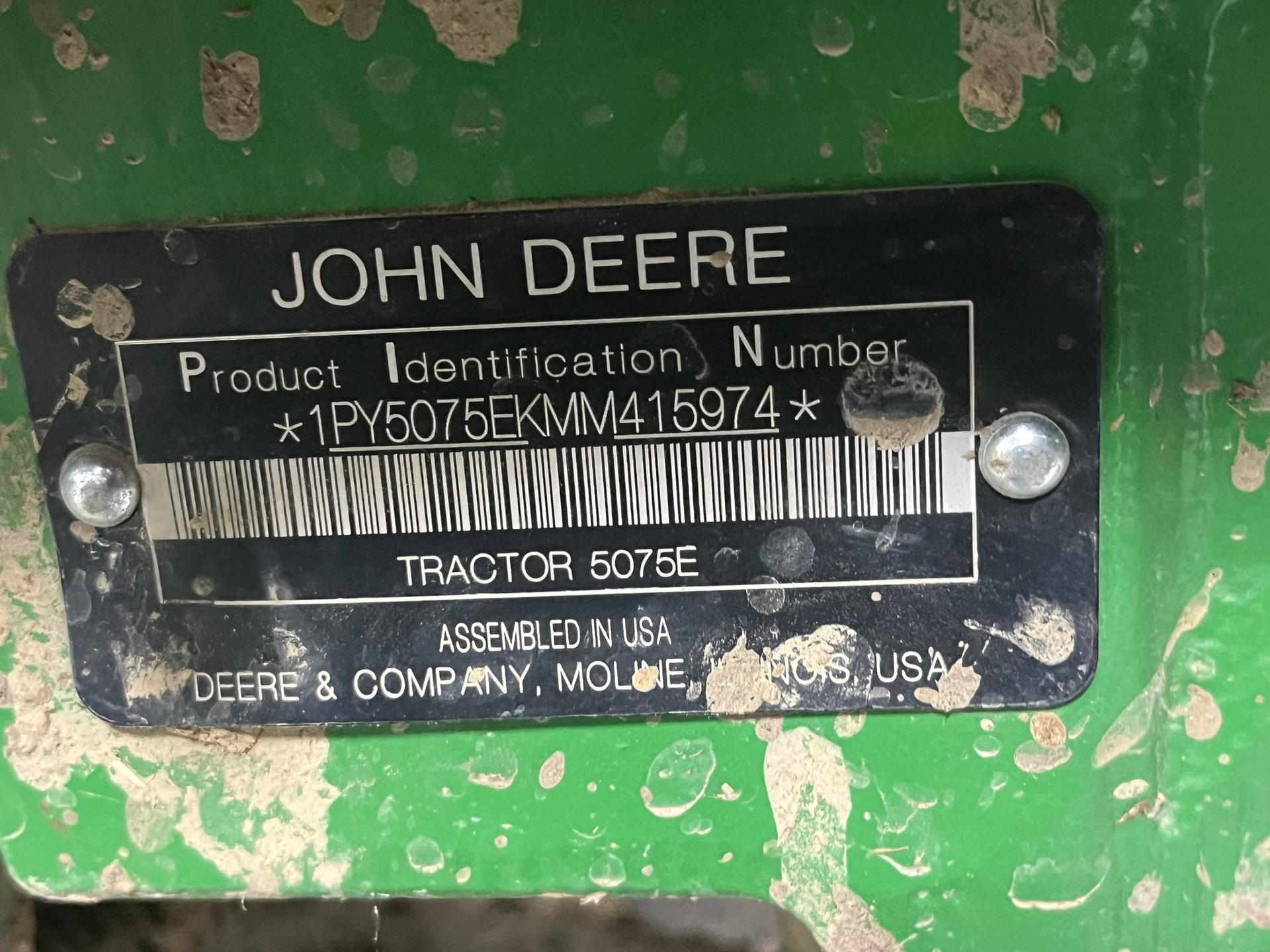 2021 John Deere 5075E Image