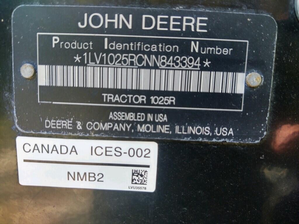 2022 John Deere 1025R Image