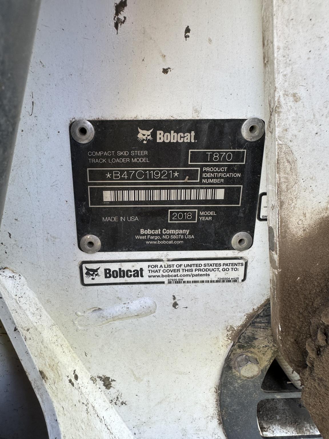 2018 Bobcat T870