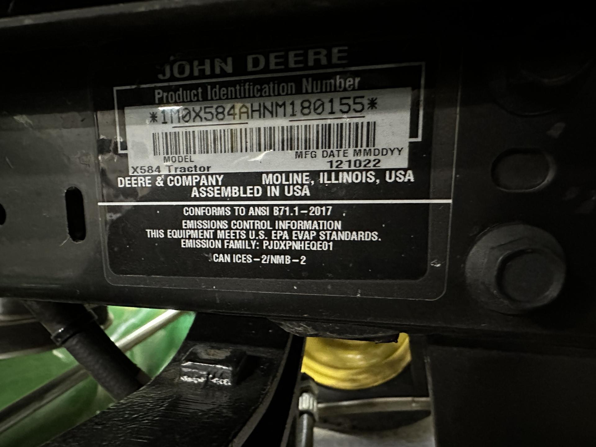 2023 John Deere X584