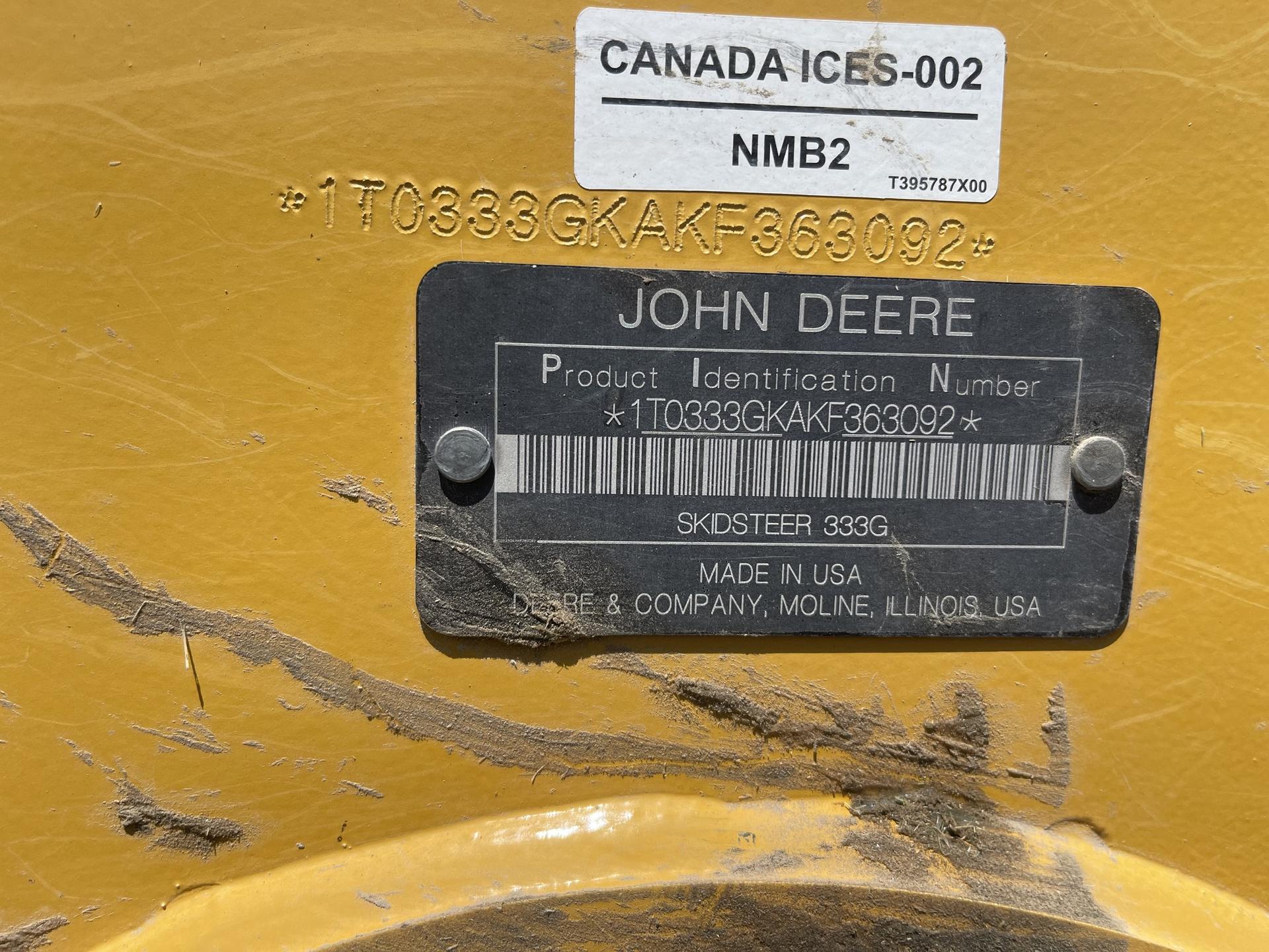 2019 John Deere 333G