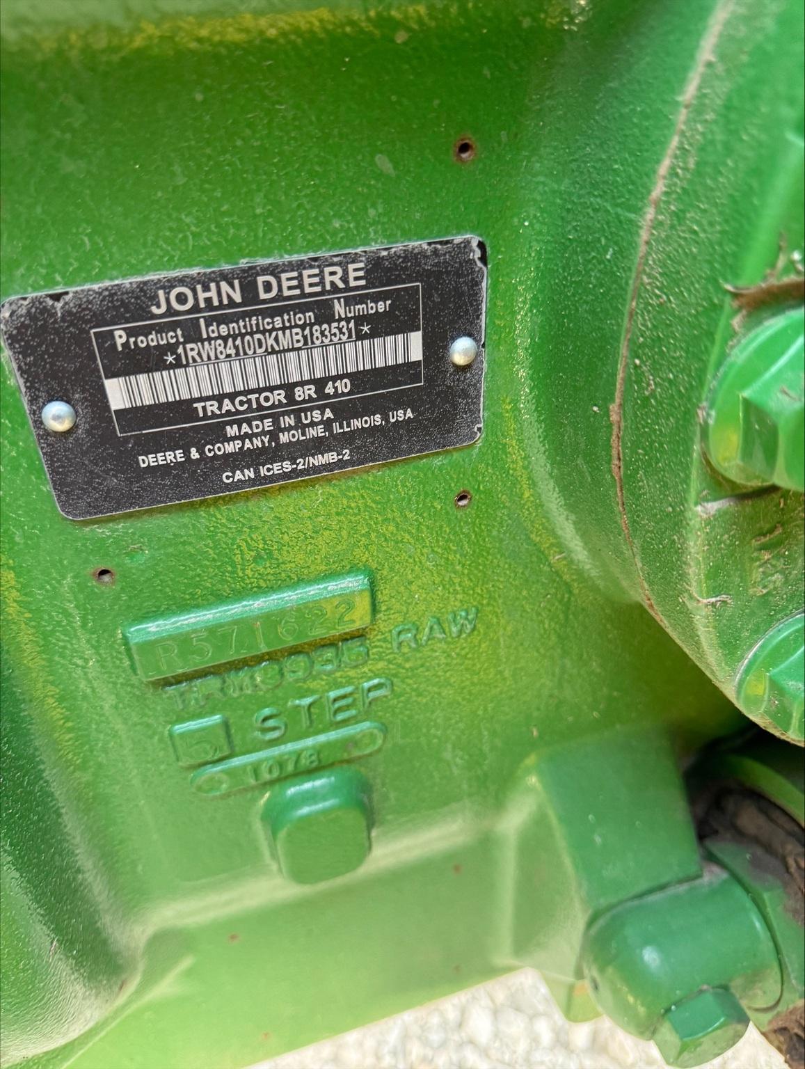 2021 John Deere 8R 410