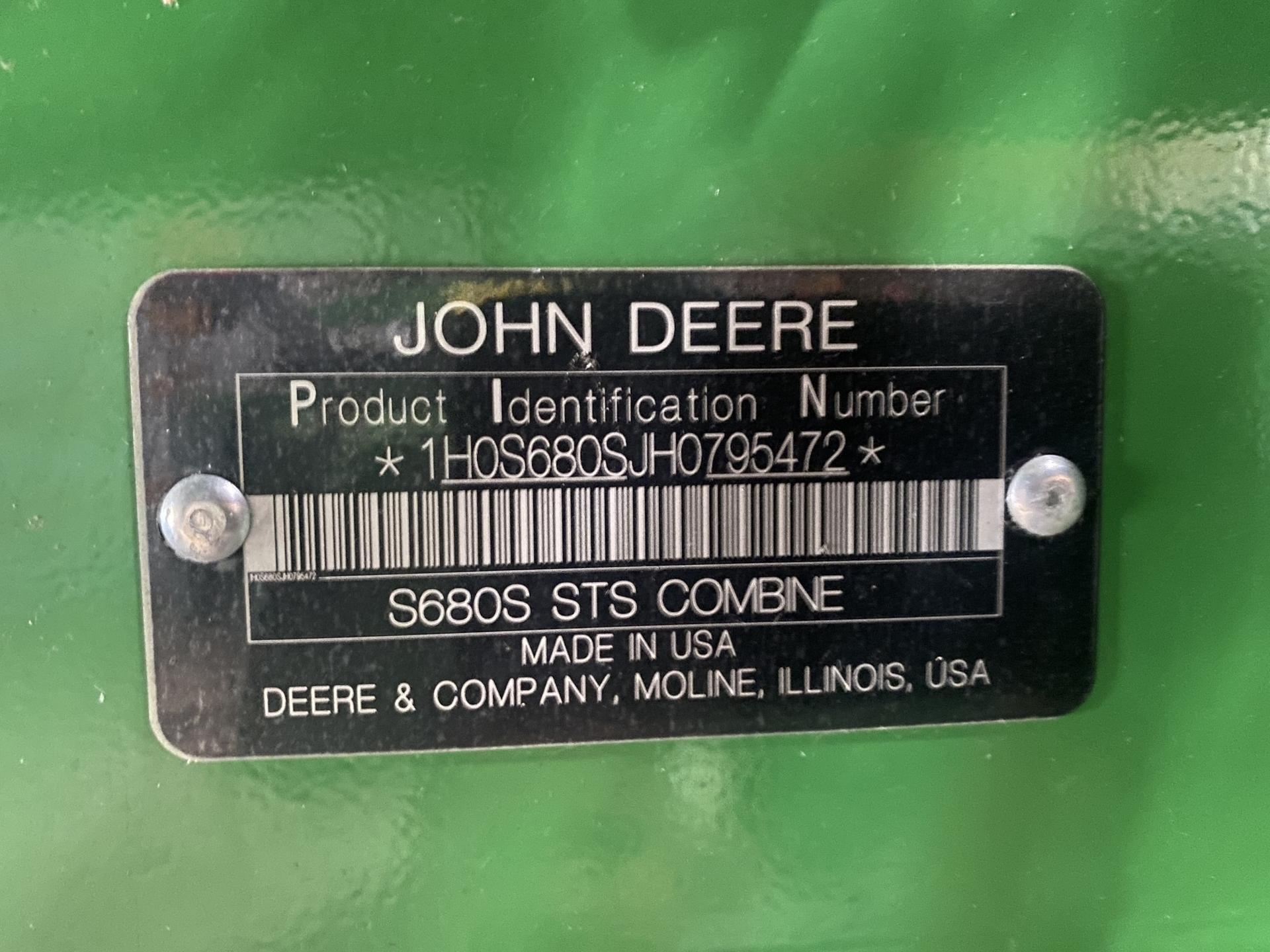 2017 John Deere S680 Image