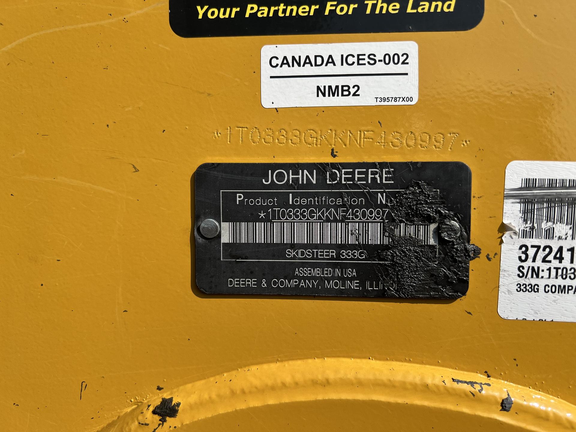 2022 John Deere 333G