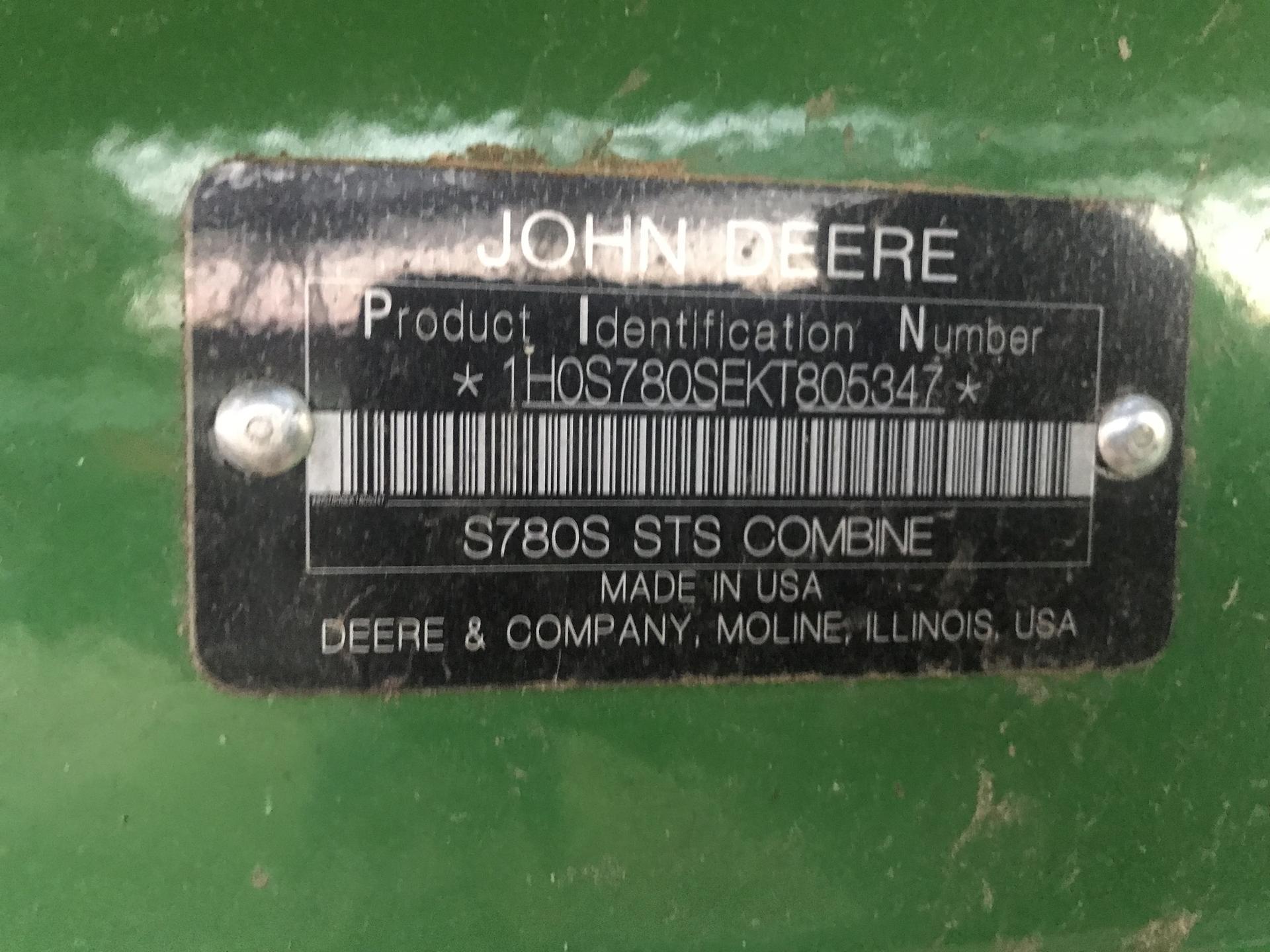 2019 John Deere S780