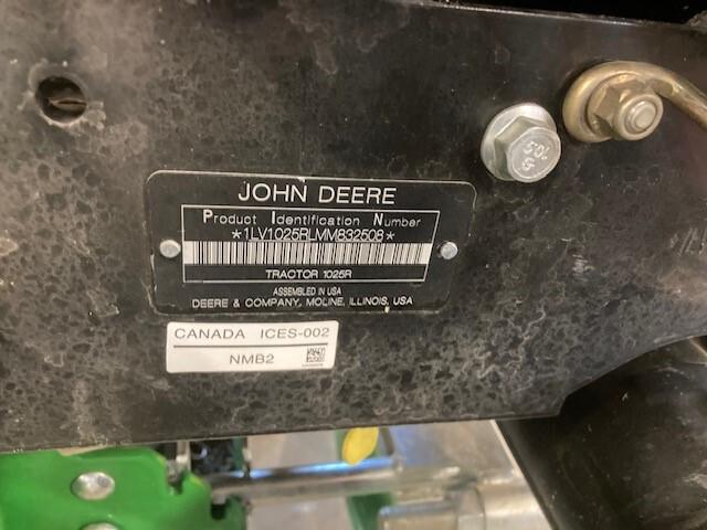 2021 John Deere 1025R