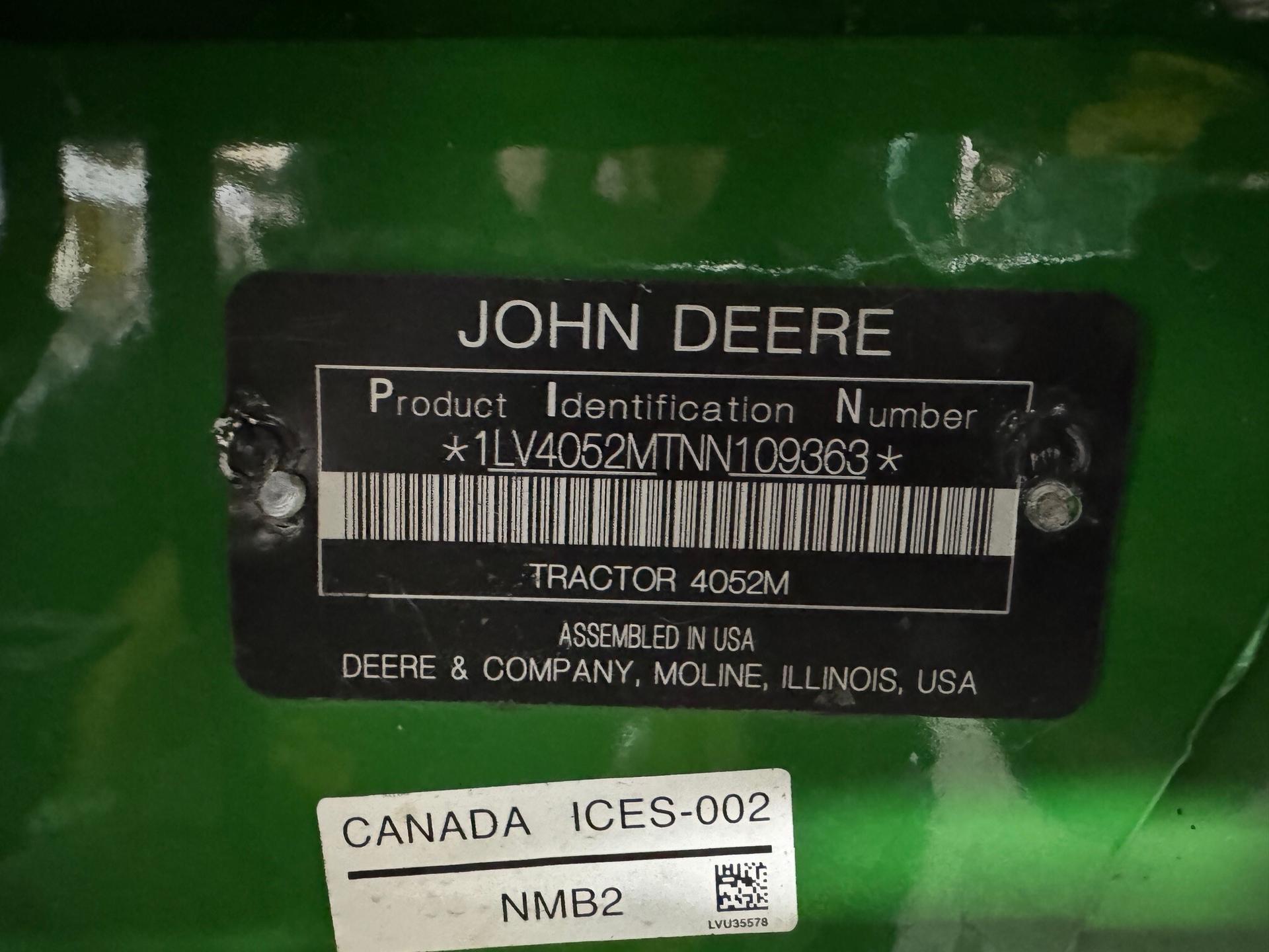 2022 John Deere 4052M Image