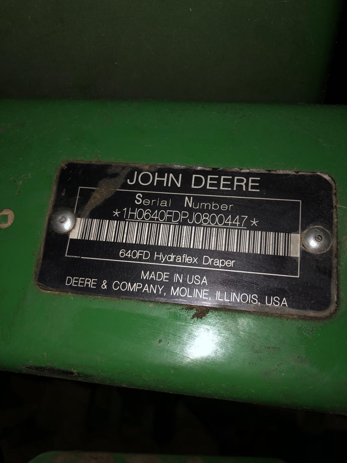 2018 John Deere 640FD