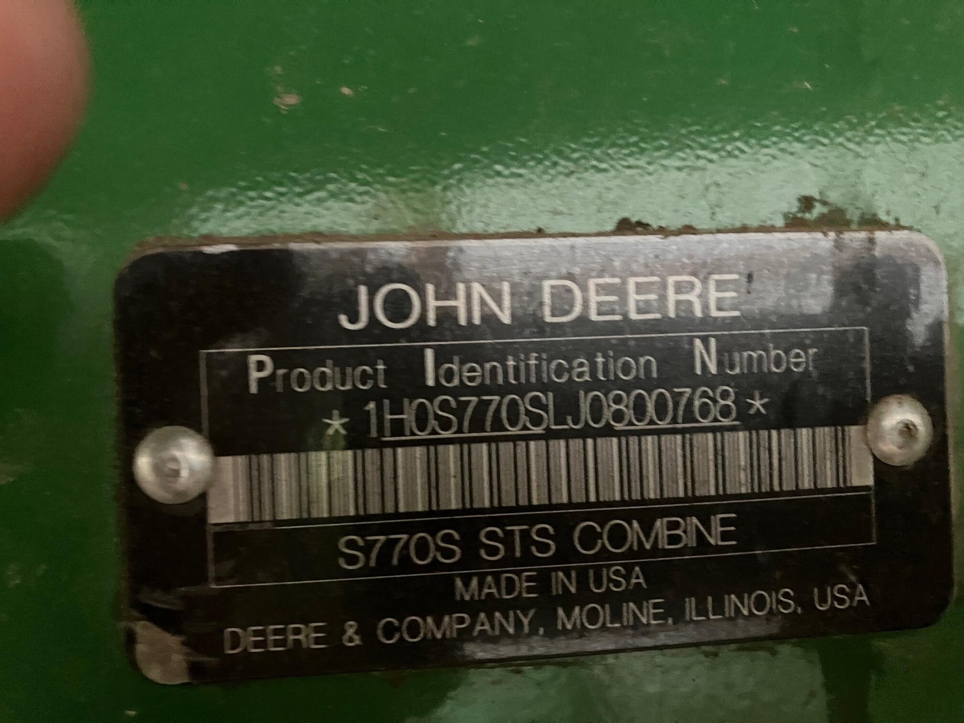 2018 John Deere S770