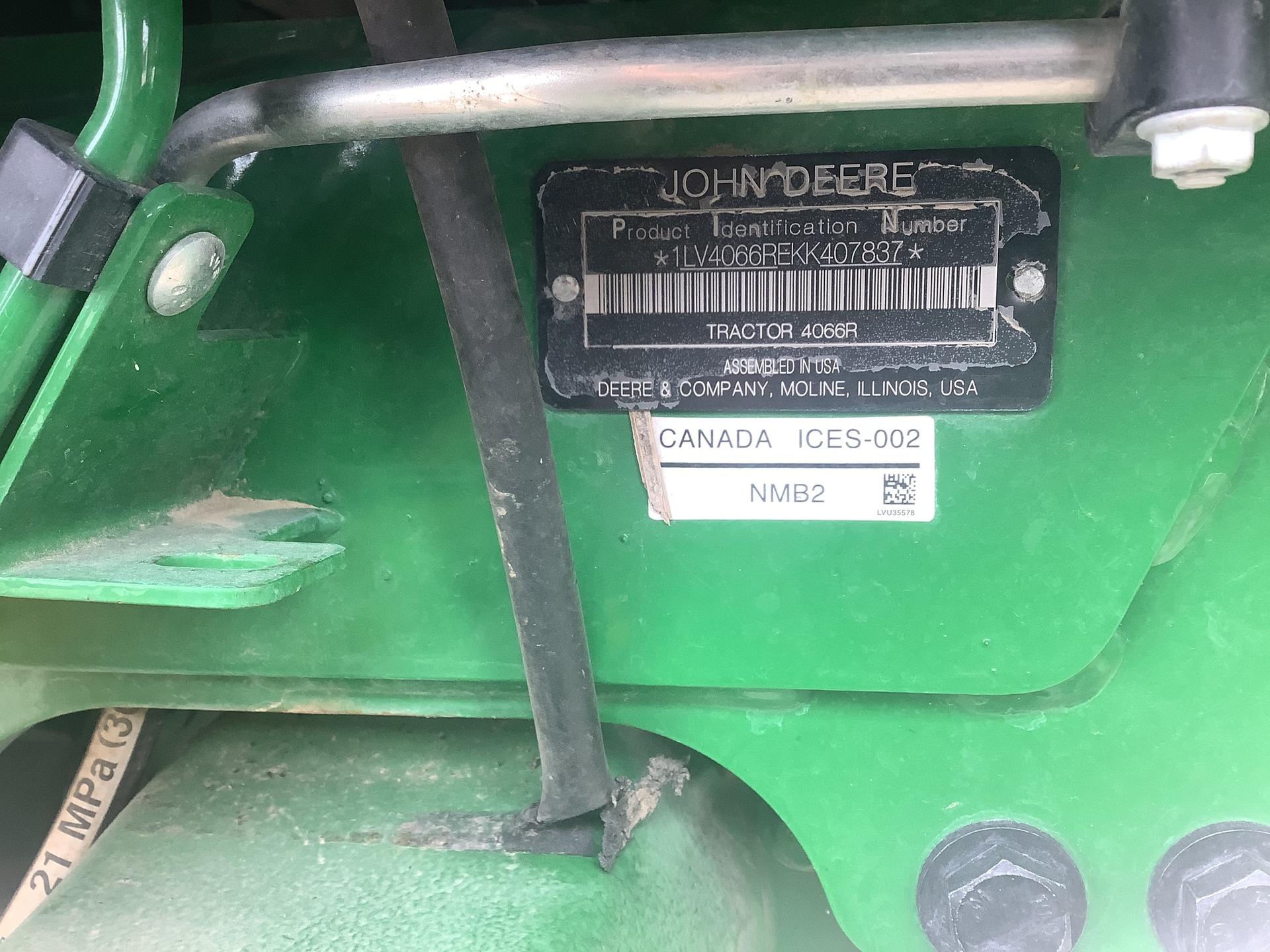 2019 John Deere 4066R