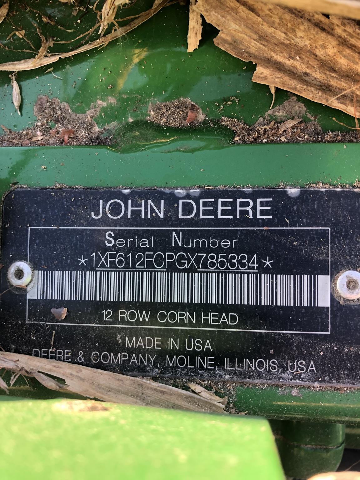 2016 John Deere 612FC