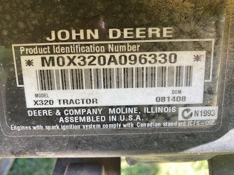 2008 John Deere X320