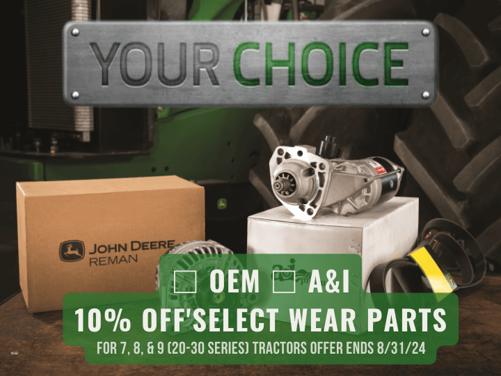 10% Off  Select 7, 8, 9 Wear Parts